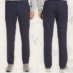 NEW Nordstrom Tech Smart Trim Fit Trousers - size 42 W - Black